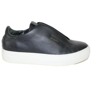 Axel Arigato Clean 360 Womens Laceless Leather Sneakers Black White Uk 6 Eur 39 - Picture 1 of 17