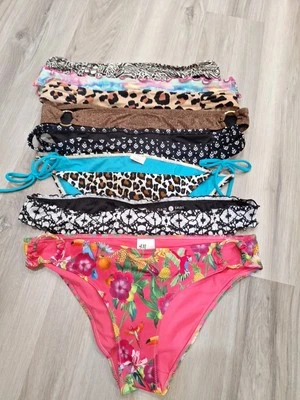 Lot Of 8 Swimsuit Bikini Bottoms H & M, Shade Shore Arden B LARGE & EXTRA LARGE - Image 1 of 4