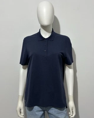 Lacoste женщин рубашка-поло ЕС 38 США S хлопок смесь темно-синий короткий рукав сетки новый без ЯРЛЫКОВ - Изображение 1 из 4