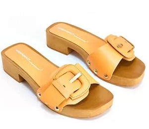New Intentionally Blank Mar Leather Buckle Clog Sandals Mandarin EU 40 US 9.5–10 - Picture 1 of 8