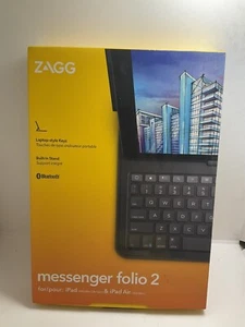 ZAGG Messenger Folio 2 Bluetooth Keyboard For IPad Air 3 & iPad (7th & 8th Gen) - Picture 1 of 7