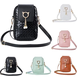 Damentasche Umhängetasche mit gewebtem Muster und Reißverschluss Handtasche - Picture 1 of 8