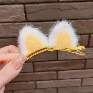2Pcs Korean Cat Ears Hair Pin 3D Kids Cute Hair Pin Children Little Girls Baby H - Picture 1 of 18
