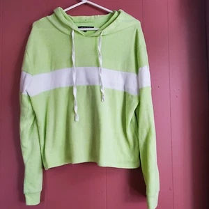 Angel Kiss Girls Large Lime Green Lightweight Pullover Hoodie - Picture 1 of 4