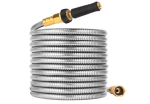 100 FT Garden Hose Expandable - 304 Stainless Steel Water Hose 100 FT - Heavy - Picture 1 of 8