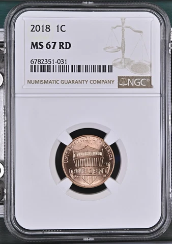 2018 NGC MS67RD Lincoln cent Cover