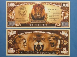 Der Löwe: König Der Dschungel; Panthera Katze ~ Ein Million Dollarschein - Picture 1 of 2