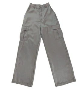 Good Luck Gem girls Gray Elastic Waist Cargo Pants With Pockets Medium. - Picture 1 of 8
