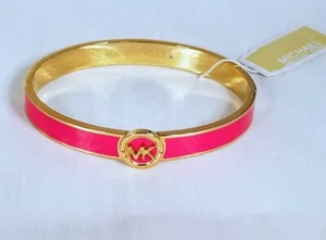 MICHAEL KORS Bangle Bracelet Designer Authentic Fashionista Pink - Adds Class - Picture 1 of 14