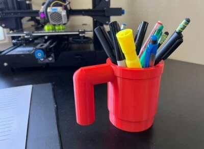 Человеческий размер Lego кружка 3D напечатано красный - Изображение 1 из 4