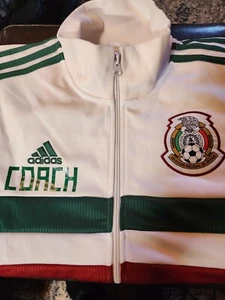 Mexiko National FMF Hymne langärmeliges Sweatshirt mit durchgehendem Reißverschluss Adidas Fußballstrecke - Bild 1 von 5