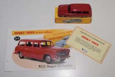 TT 1:43 ATLAS DINKY TOYS 24F 24 F PEUGEOT 403 FAMILIAR ROJO SIN USAR, EN CAJA Foto 1 de 4