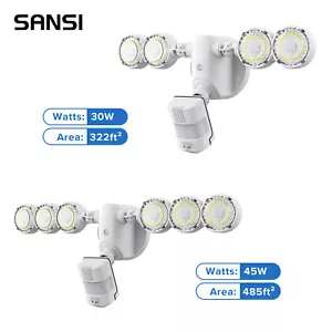 SANSI LED Motion Sensor Light Outdoor 10,000LM Security Wall Mounted Yard Safety - Picture 1 of 160