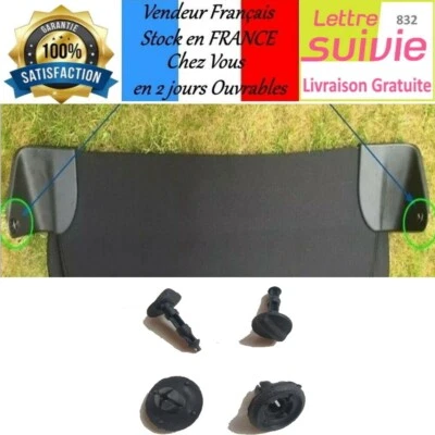 2 Clip Plage Arrière fixation réparation crochet support NOIR Nissan Juke NEUF