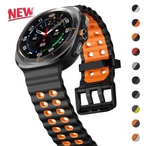 Do Samsung Galaxy Watch Ultra 2025 Wytrzymały pasek Silikonowy pasek sportowy Marine Band - Zdjęcie 1 z 31