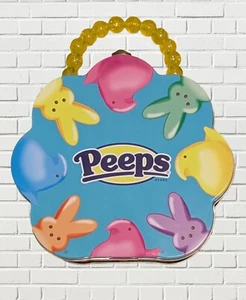Peeps Marshmallow Easter 2021 Metal Lunchbox Clutch Purse Stash Box Tin Box Co - Picture 1 of 6