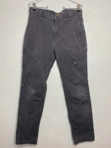 Carhartt Straight Fit Grau Canvas Arbeitshose Herren 34x32 (FLECKIG) - Bild 1 von 17