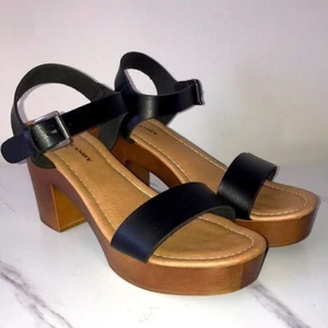 Rock and Candy Hebilla Tacón Negro Sandalia Tacones Bomba - Imagen 1 de 4