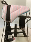 Miniature Horse / Sm Pony Bareback Pad Childrens Saddle Turquoise - Pink - Cinch
