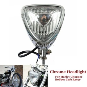 Triangle Motorcycle Headlight Bottom Mount For Harley Chopper Bobber Cafe Racer - Picture 1 of 9