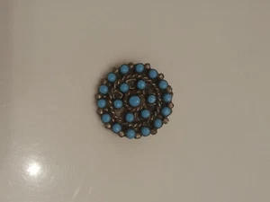 Old Pawn Zuni Snake Eyes Turquoise Sterling Silver Single Earring - Picture 1 of 3
