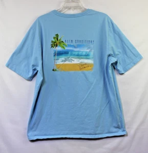 Tommy Bahama Relax Marlin Logo Blue Men's T Shirt XL Palm Conditions - Picture 1 of 8