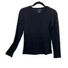 Saint-James Minquidame Breton Black Shirt Long Sleeve Roundneck Women size 6