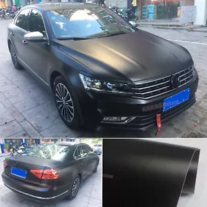 Lámina envolvente de vinilo elástica para automóvil con acabado mate negra - Imagen 1 de 10