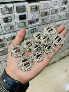 10 pcs Silver western style conchos solid zinc metal conchos for leather craft - Picture 1 of 6