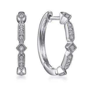 Pendientes de aro románticos rellenos de plata 925 para mujer regalos circonitas cúbicas joyería - Imagen 1 de 4