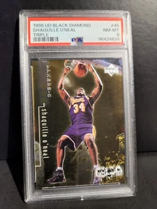 1998-99 UD Black Diamond SHAQUILLE O'NEAL Triple Parallel GOLD Foil /1500- PSA 8 - Picture 1 of 4