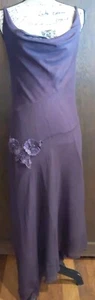 Vintage Alliance Compliance Maxi Dress Small Purple Eggplant Formal 90 Y2K Gypsy - Picture 1 of 8