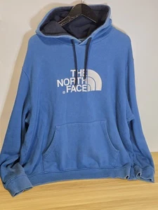 Mens North Face Hoodie Size XXL Light Blue Oversized 28" Pit 30" Long. - Picture 1 of 18