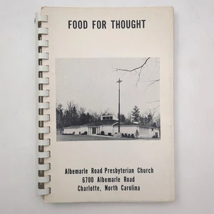 Cookbook Albemarle Road Presbyterian Church Food for Thought Food Recipes 1971 - Bild 1 von 24