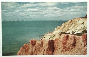 Gay Head Cliffs Martha's Vineyard Island Photochrome Vintage Postkarte - Bild 1 von 2