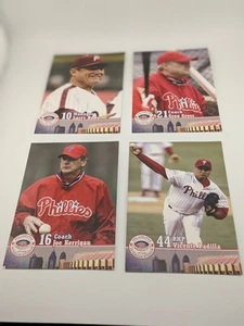 Lote de 4 postales del equipo Philadelphia Phillies 2003 Bowa Gross Kerrigan Padilla - Imagen 1 de 2