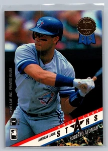 1993 Leaf Gold Stars Insert Card #13 Roberto Alomar Craig Biggio - Picture 1 of 2