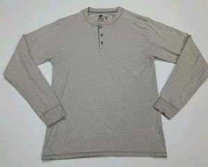 Herren hellbraun/beige Hanes Beefy-T Langarmshirt Größe M - Bild 1 von 6