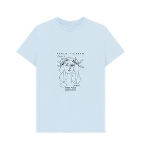 PREMIUM OFFICIAL Picasso War & Peace Light Blue T-Shirt - Picture 1 of 3