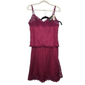 NWT Vintage Vassarette 2 Piece Cami Slip Skirt Set 70s 80s Goth Emo Witchy - Picture 1 of 9