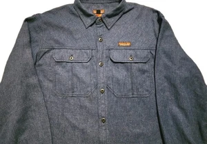 Patagonia Mens XL Farrier Shirt Long Sleeve Button Up Stone Blue Hemp Heavy Work - Bild 1 von 9
