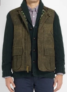 Polo Ralph Lauren Medium Green Wax Vest Jacket Oil Cloth RRL Hunting Coat Gents - Picture 1 of 8