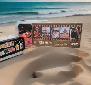 Masterpieces 1000 Pc Jigsaw Puzzle JOHN WAYNE FOREVER IN FILM Panoramic - Picture 1 of 12