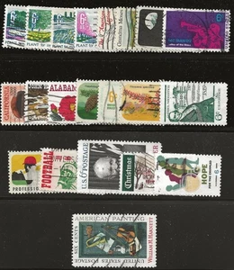 US Scott #1365-78 & 1380-86, Singles 1969 FVF Used - Picture 1 of 1