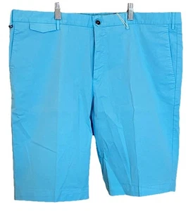 Pantalones Cortos PT Torino Nuevos con Etiquetas Bermudas Talla 54/44 EE. UU. Mezcla de Algodón Elastizados Azul Turquesa - Imagen 1 de 13
