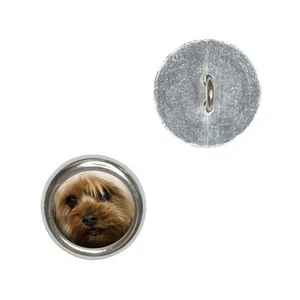 Yorkshire Terrier Yorkie Dog - Metal Craft Sewing Novelty Buttons Set of 4 - Imagen 1 de 1