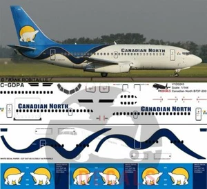 V1 Decals Boeing 737-200 Canadian North for 1/144 Airfix Model Airplane kit - Bild 1 von 8