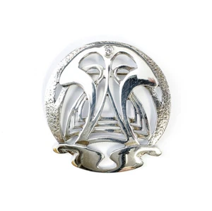 9901007 Swarov.- Stone Art Nouveau Brooch 925er Silver D4, 5cm - Picture 1 of 1