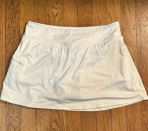 BEACH HOUSE Stretch Swim SKORT Skirt WHITE Attached Brief Pockets Sz 8 NWT $55 - Picture 1 of 9
