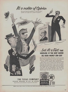 Vintage 1952 Havoline Motor Oil The Best your Money Can Buy Print Advertisement - Picture 1 of 1